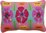 Jennifer Pudney Needlepoint Pillow Kit - Hibiscus
